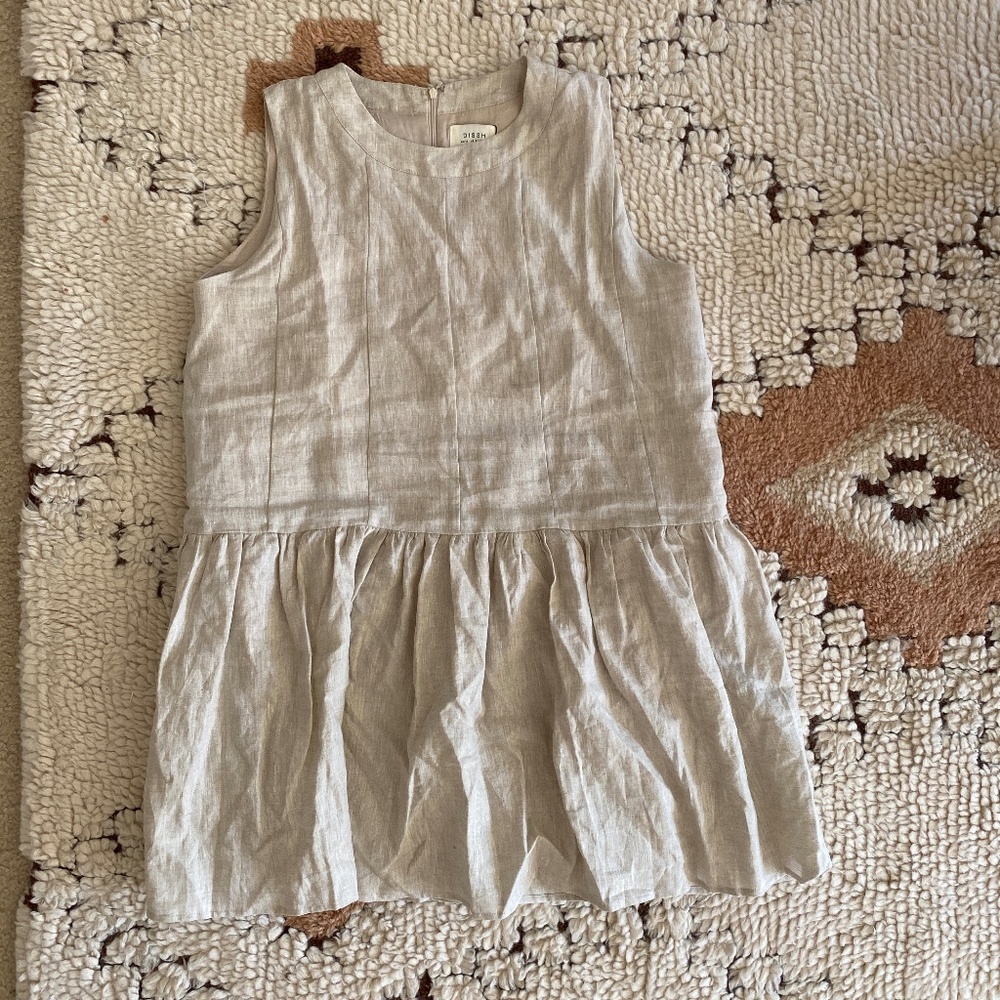 DISSH Joie Natural Linen Babydoll Dress, Sz 8 US (NWT)